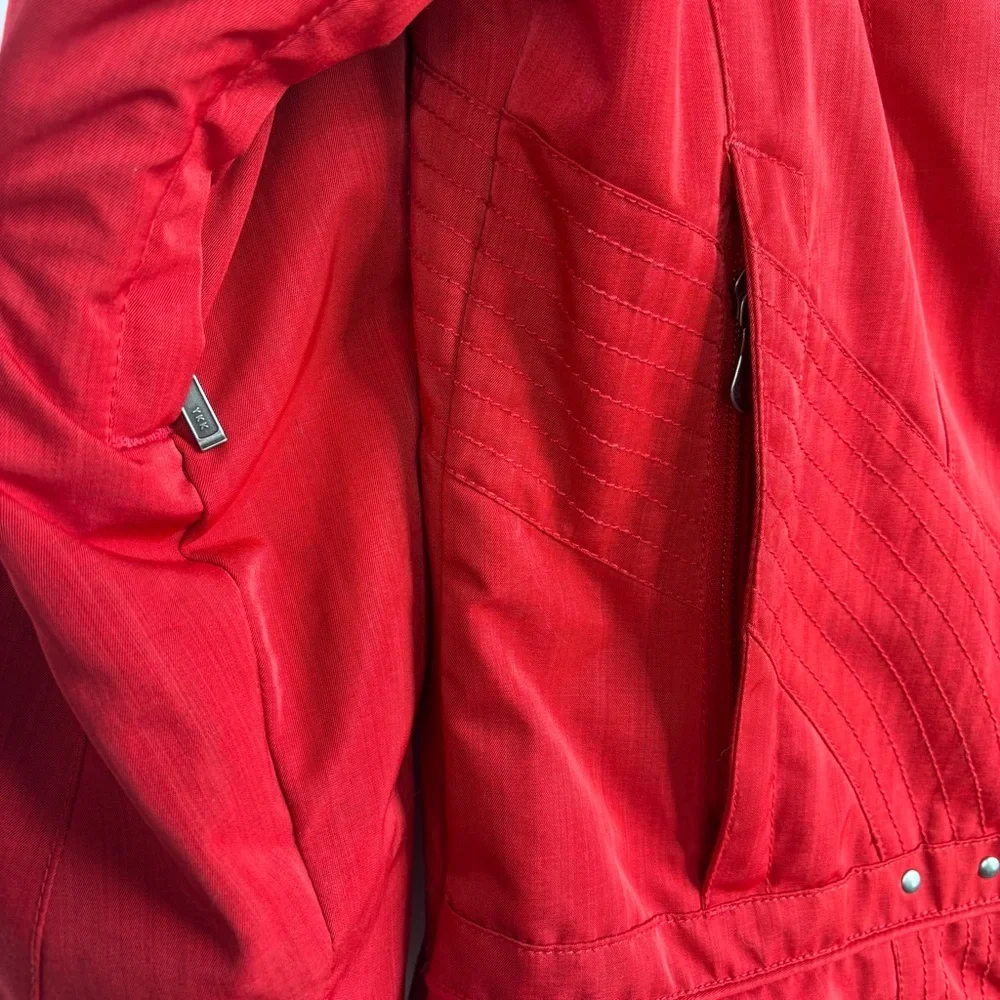 Vintage Ski Jacket Obermeyer Thinsulate Red Hooded Warm Snow Winter‎ Sports Coat